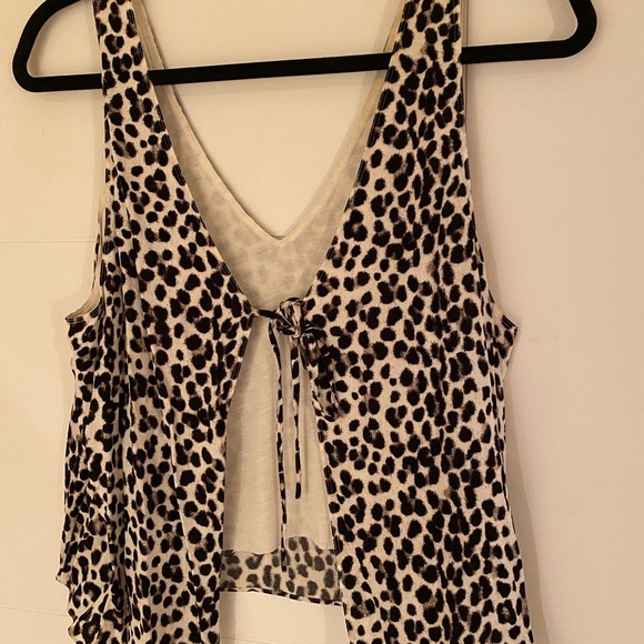 Leopard print open back crop top - Picture 1 of 2
